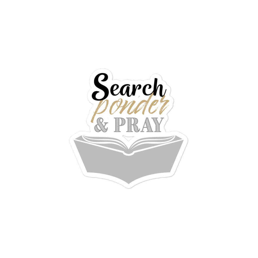 Search, Ponder & Pray | Bubble-free stickers