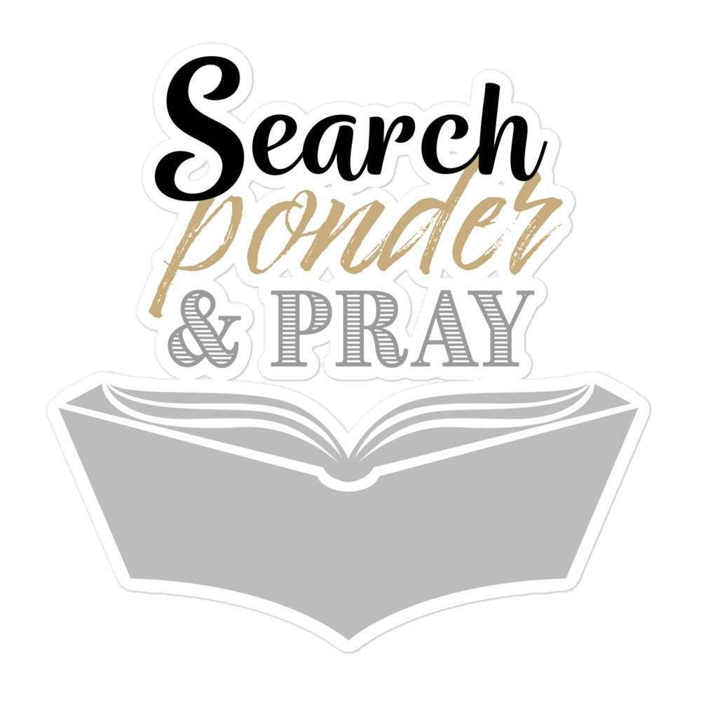 Search, Ponder & Pray | Bubble-free stickers