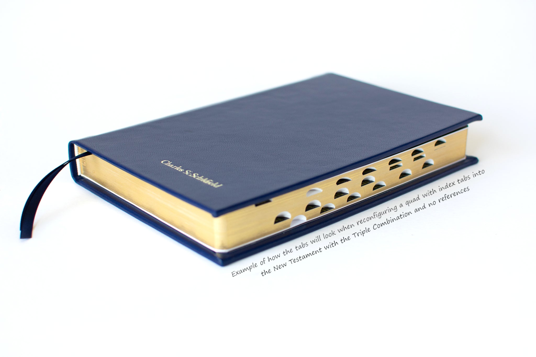 Royal Blue Deluxe: New Testament w/ Triple Combination | Gold Lettering & White Background | Custom LDS Scriptures | LDS Triple Combination | Triple Combination Scriptures