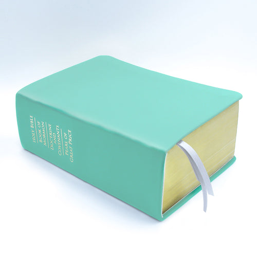 Basic Quad Robin Egg Blue Colored LDS Scriptures | Custom Scriptures