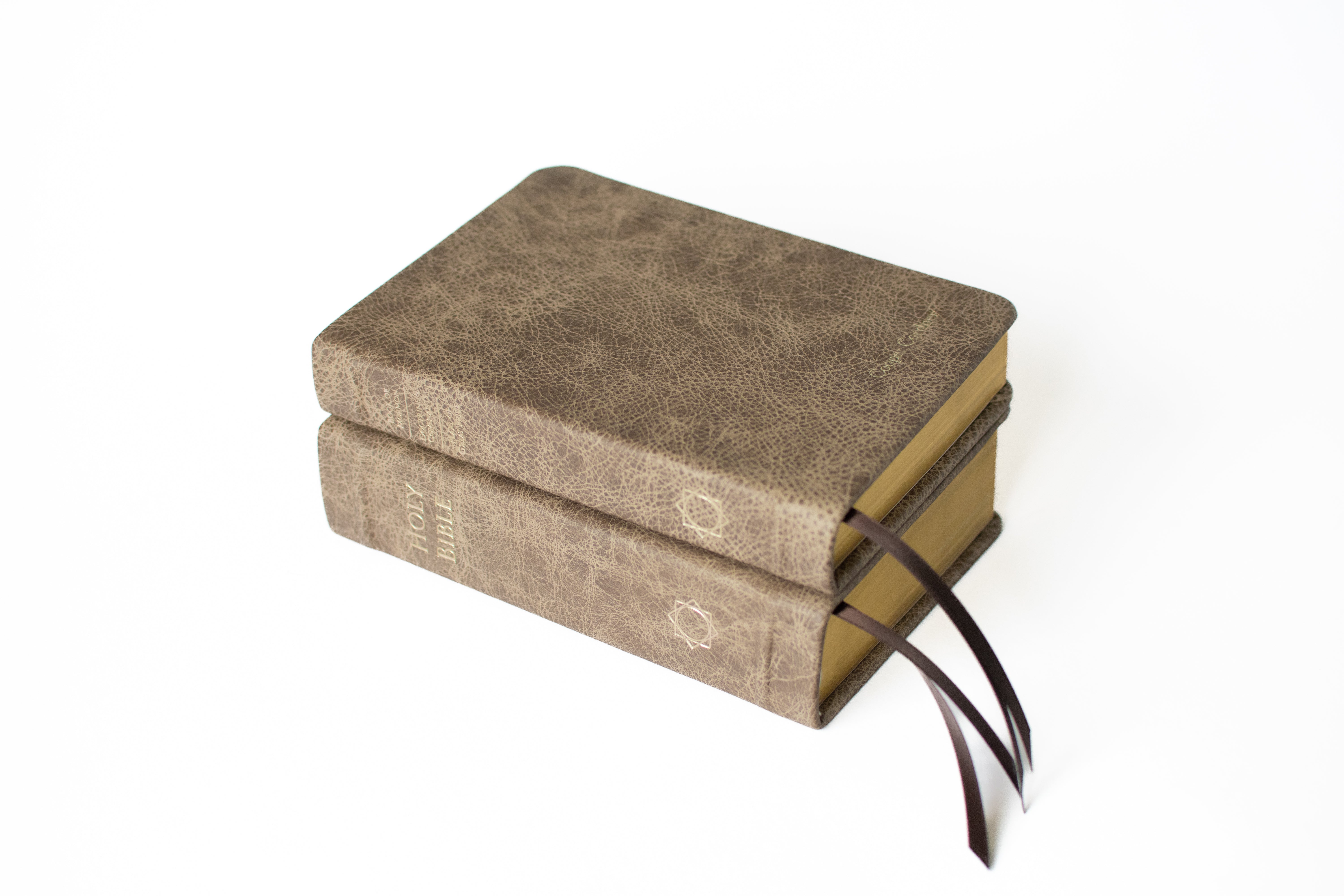 Custom LDS Scriptures Premium Holy Bible & Triple Combination in Rustic Mushroom - Regular | Personalized Bibles and More