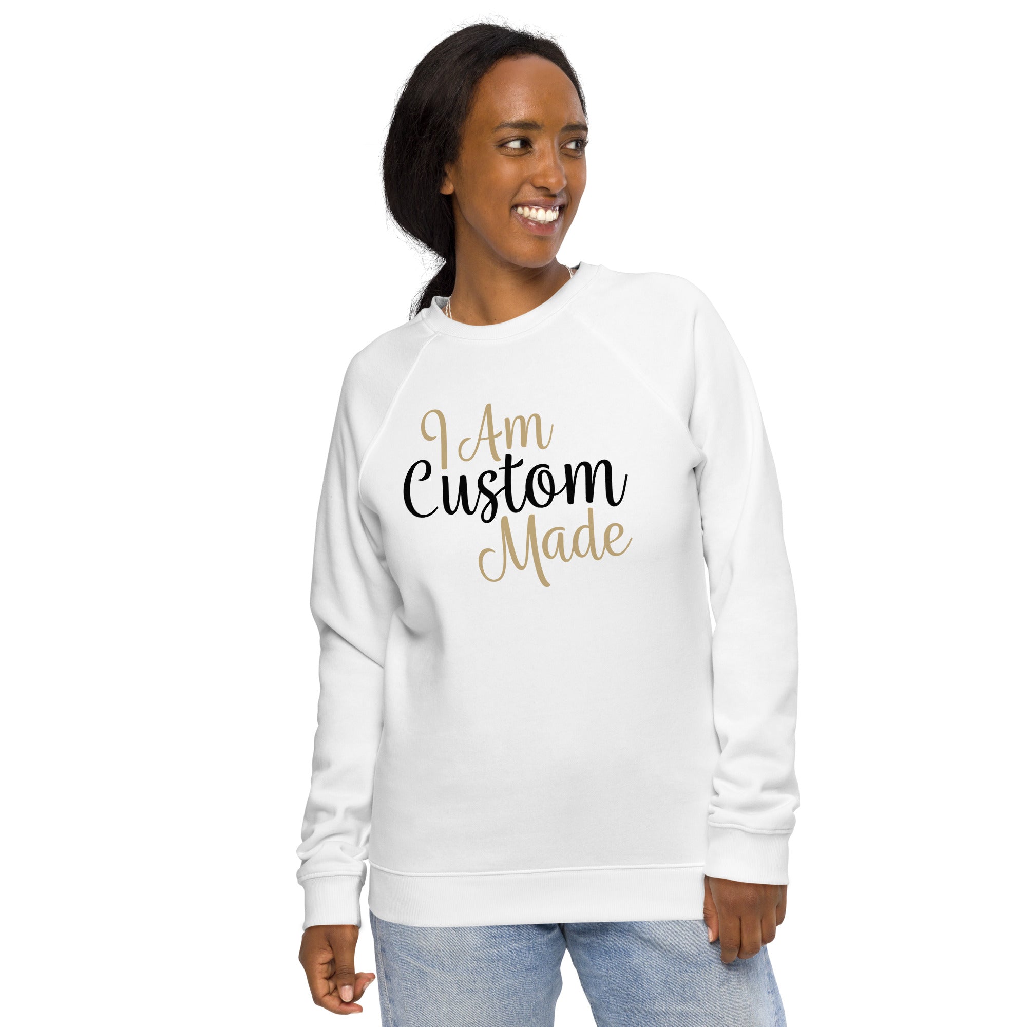 I AM CUSTOM MADE | Unisex organic raglan sweatshirt