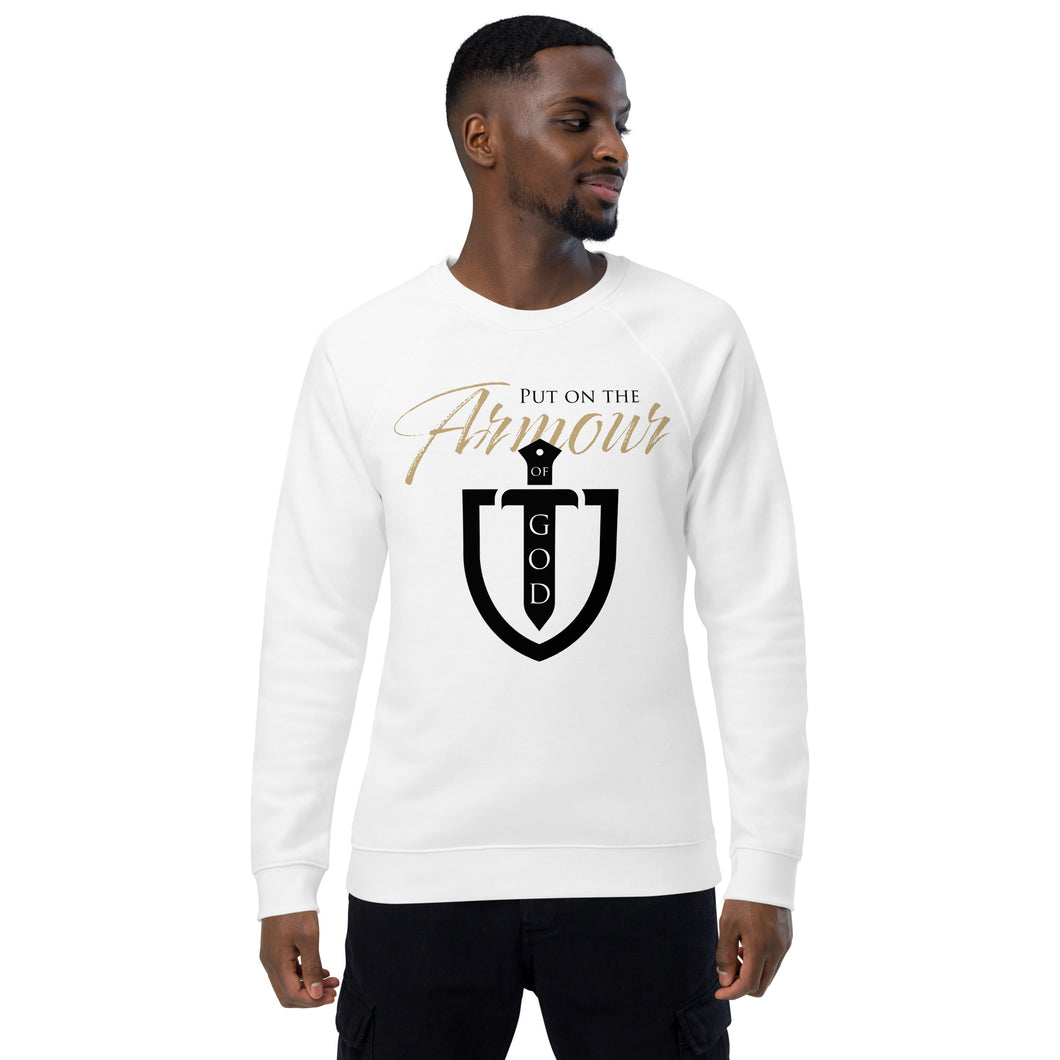 God's Armour | Unisex organic raglan sweatshirt