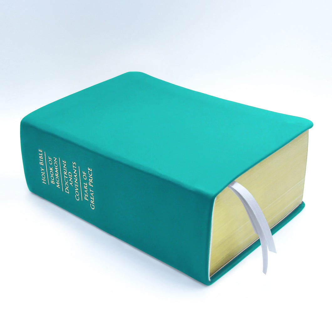 Basic: Quad - Jade Colored Scriptures - Colored Scriptures by Custom LDS Scriptures